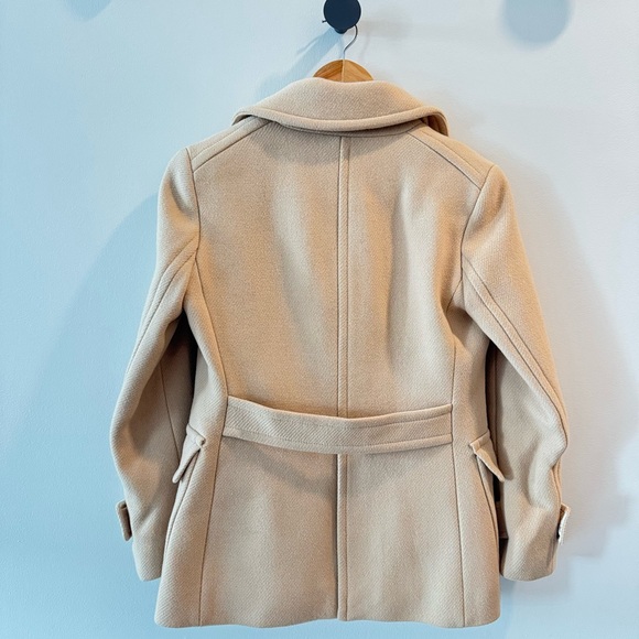 J.Crew Stadium Cloth Nelli Gori Majesty Wool Pea Coat_Women’s Beige - Picture 3 of 10